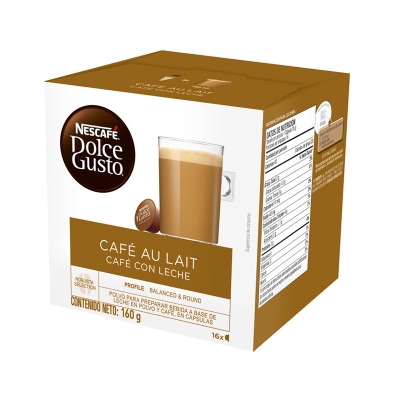 Capsulas Cafe Con Leche  Dolce Gusto 16 Und/Paq