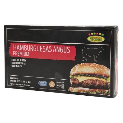 Hamburguesa Angus Premium 6 Und/Paq