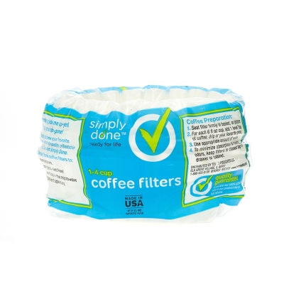 Filtro Para Cafe 1-4 Tazas Simply Done 200 Und/Paq