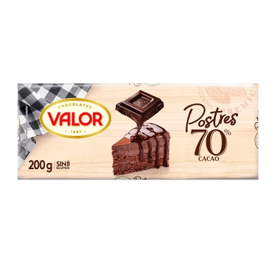 Chocolate Para Postre 70% Valor 200 Gr