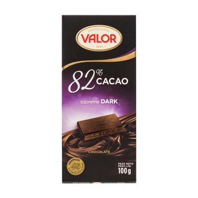 Chocolate Negro 82% Cacao Valor 100 Gr