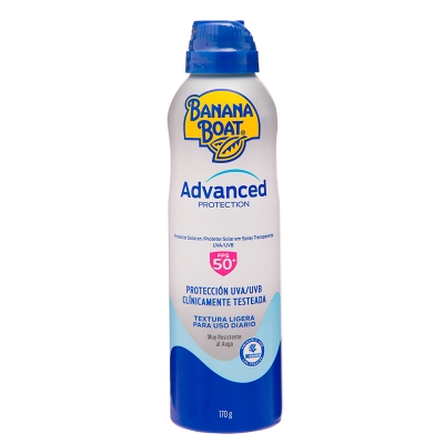 Protector Solar En Spray Advanced Protection SPF 50 Banana Boat 170 Gr