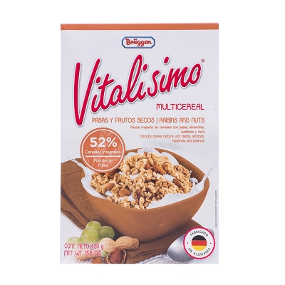 Cereal Vitalisimo Con Pasas Y Frutos Secos Bruggen