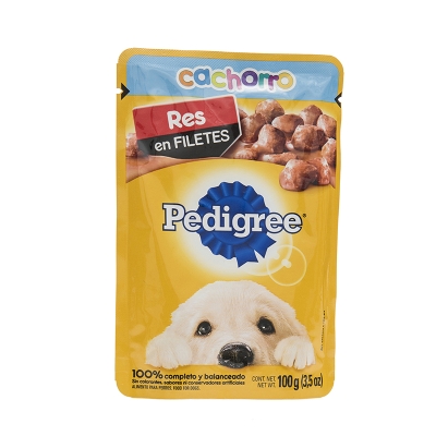 Alimento Humedo Para Perros Cachorros Res Pedigree 100 Gr