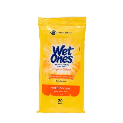 Toallas Humedas Antibacteriales Para Manos Citrus Wet Ones 20 Und/Paq
