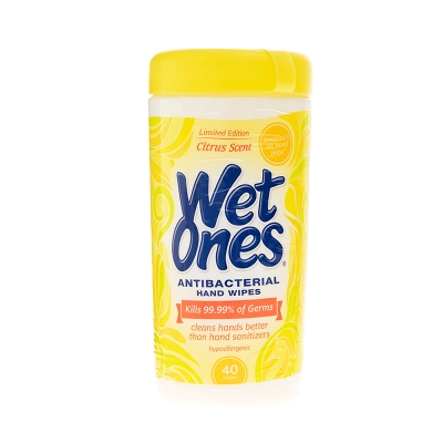 Toallas Humedas Antibacteriales Para Manos Citrus Wet Ones 40 Und/Paq