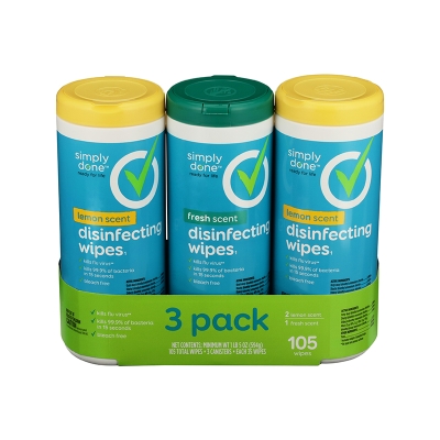Wipes Desinfectantes Simply Done 3 Und/Paq
