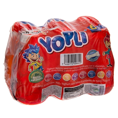 Yogurt Yopli 5 Onz 6 Und/Paq