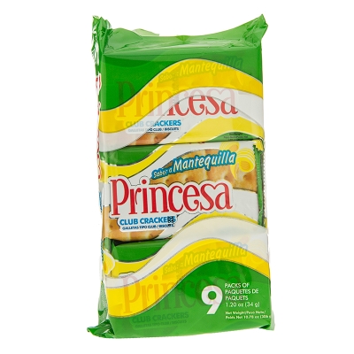 Galleta Club Sabor A Mantequilla Princesa 9 Und/Paq