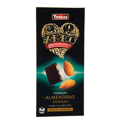 Chocolate Almendra Entera Sin Azucar Torras 150 Gr