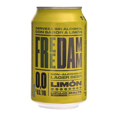 Cerveza Sabor Limon Sin Alcohol Free Damm 330 Ml