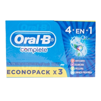 Crema Dental Complete 4 en 1 Oral B 66 Ml