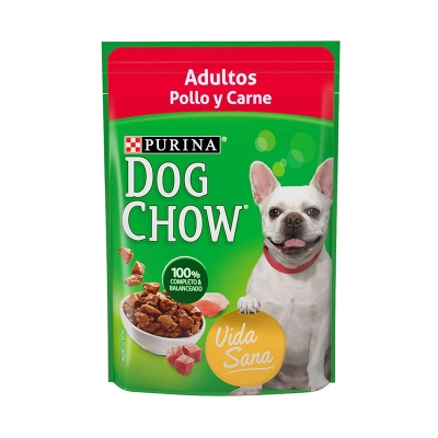 Alimento Para Perros Adultos Cena De Trozos De Carne Dog Chow 100 Gr