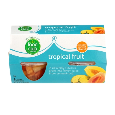 Frutas Tropicales En Su Jugo Food Club 4 Onz, 4 Und/Paq