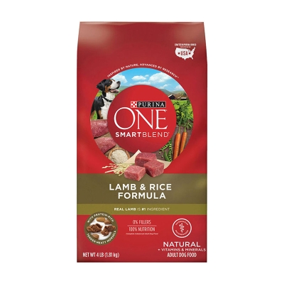 Alimento Para Perros Adultos Cordero Y Arroz Purina One Smartblend 4 Lb