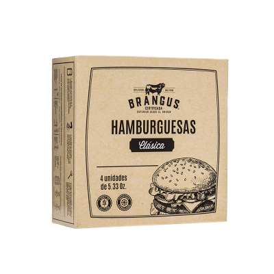 Hamburguesa Clasica Brangus 4 Und/Paq