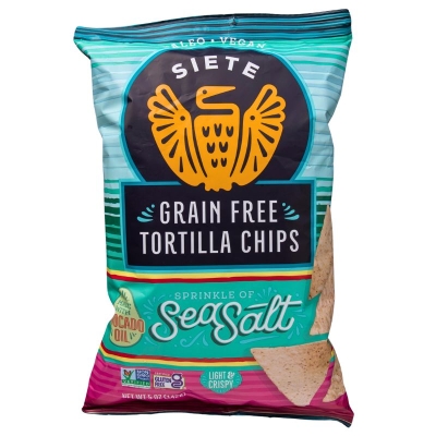 Tortillas De Nacho Grain Free Sea Salt Sin Gluten Siete 5 Onz