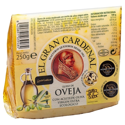 Queso De Oveja Con Oliva Gran Cardenal 250 Gr
