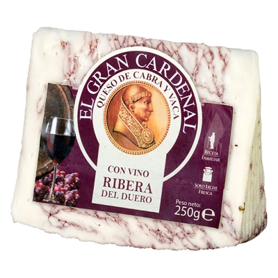 Queso De Cabra Y Vaca Con Vino Ribera Del Duero Gran Cardenal 250 Gr