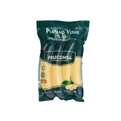 Platano Verde Pelado Fruconsa 4 Und/ Paq