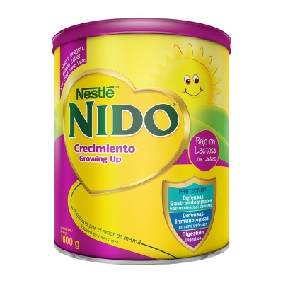 Nestlé Nido Crecimiento Bajo En Lactosa Lata 1.6 Kg.