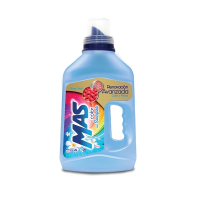 Detergente Líquido Con Suavizante Mas Color 2 Lt