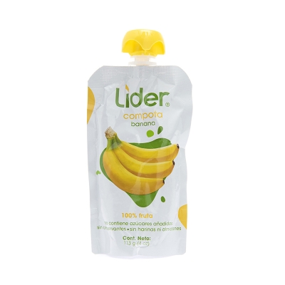 Compota De Banana Lider 113 Gr.