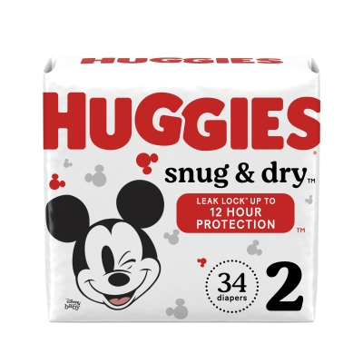 Pañales Snug & Dry #2 Huggies 34 Und/Paq