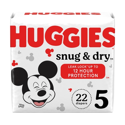 Pañales Snug & Dry #5 Huggies 22 Und/Paq