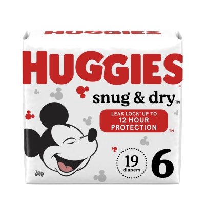Pañales Snug & Dry #6 Huggies 19 Und/Paq