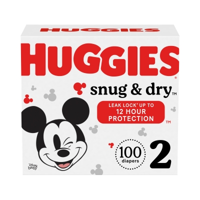 Pañales Snug & Dry #2 Huggies 100 Und/Paq