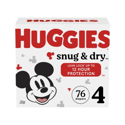 Pañales Snug & Dry #4 Huggies 76 Und/Paq
