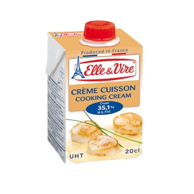 Crema De Leche 35% de Grasa Elle y Vire 200 Ml.