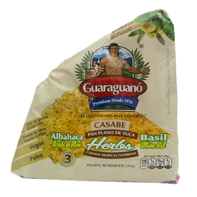 Casabe Con Albahaca Y Aceite De Oliva Guaraguano 6 Oz