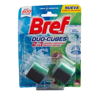 Pastillas Para Inodoro Fragancia Pino Bref 2 Und/Paq