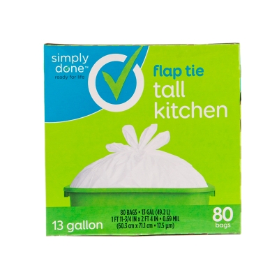 Funda Para Basura Cocina 13 Galones Simply Done 40 Und/Paq