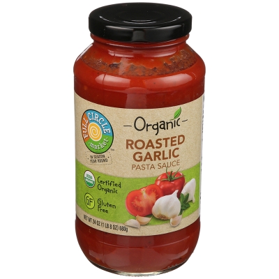 Salsa De Tomate Con Ajo Organica Full Circle 24 Onz