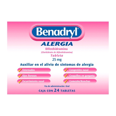 Antialérgico Benadryl Ultra 24 Tabletas