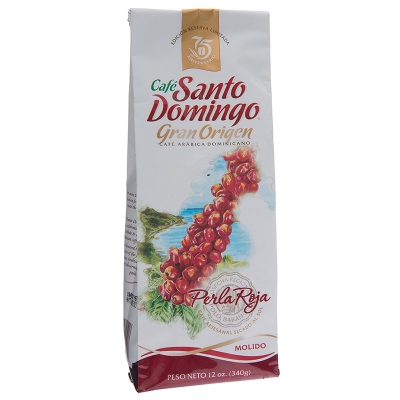 Café Molido Gran Origen Perla Roja Santo Domingo 12 Onz