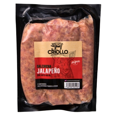 Salchicha Parrillera Jalaeño El Criollo 450 Gr