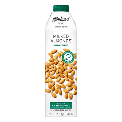 Leche De Almendra Sin Azúcar Elmhurst 32 Onz