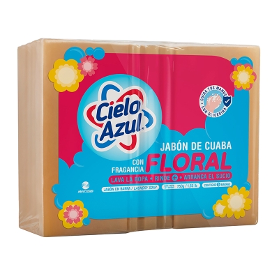 Jabón De Cuaba En Pasta  Fragancia Floral Cielo Azul 5 Und/Paq