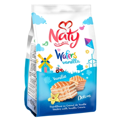 Wafers Con Crema De Vanilla Naty 180 Gr