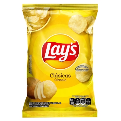 Papitas Fritas Con Sal Lays 55 Gr