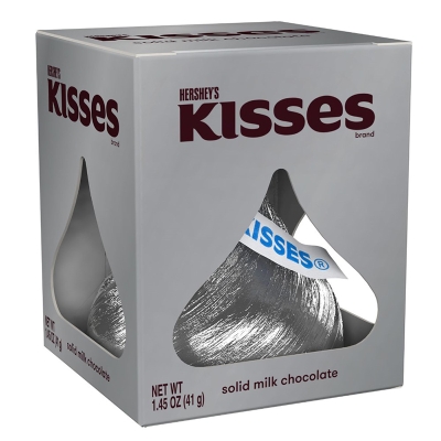 Chocolate Mini Kiss Silver Hershey's 1.45 Onz