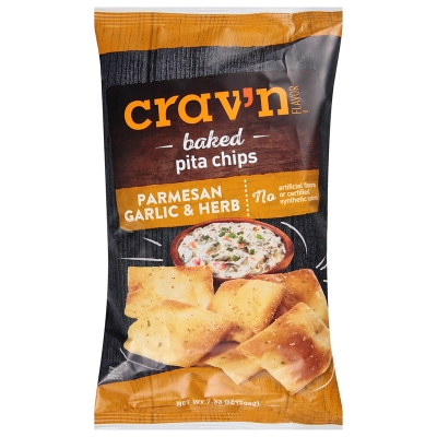Pita Chips Con Ajo, Hierbas Y Queso Parmesano Cravn 7 Oz