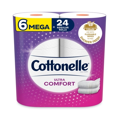Papel Higiénico Ultra Confort Cottonelle Mega 6 Rollos