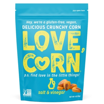 Snack De Maíz Tostado Con Sal Y Vinagre Love,Corn 4 Onz