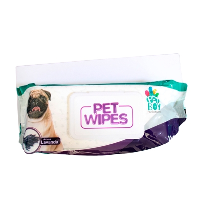 Toallas Húmedas Para Perros Lavanda Pet Boy 100 Und/Paq