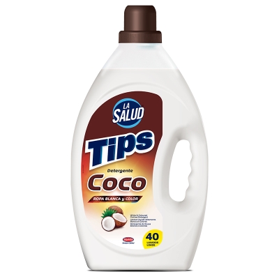 Detergente Líquido Aroma Coco Para Ropa Blanca Y De Color La Salud 2650 Ml